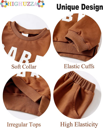 Baby Girl Clothes Newborn Infant Outfits Toddler Pullover Sweatshirt Winter Fall Ruffle Sleeve Tops Pants Set