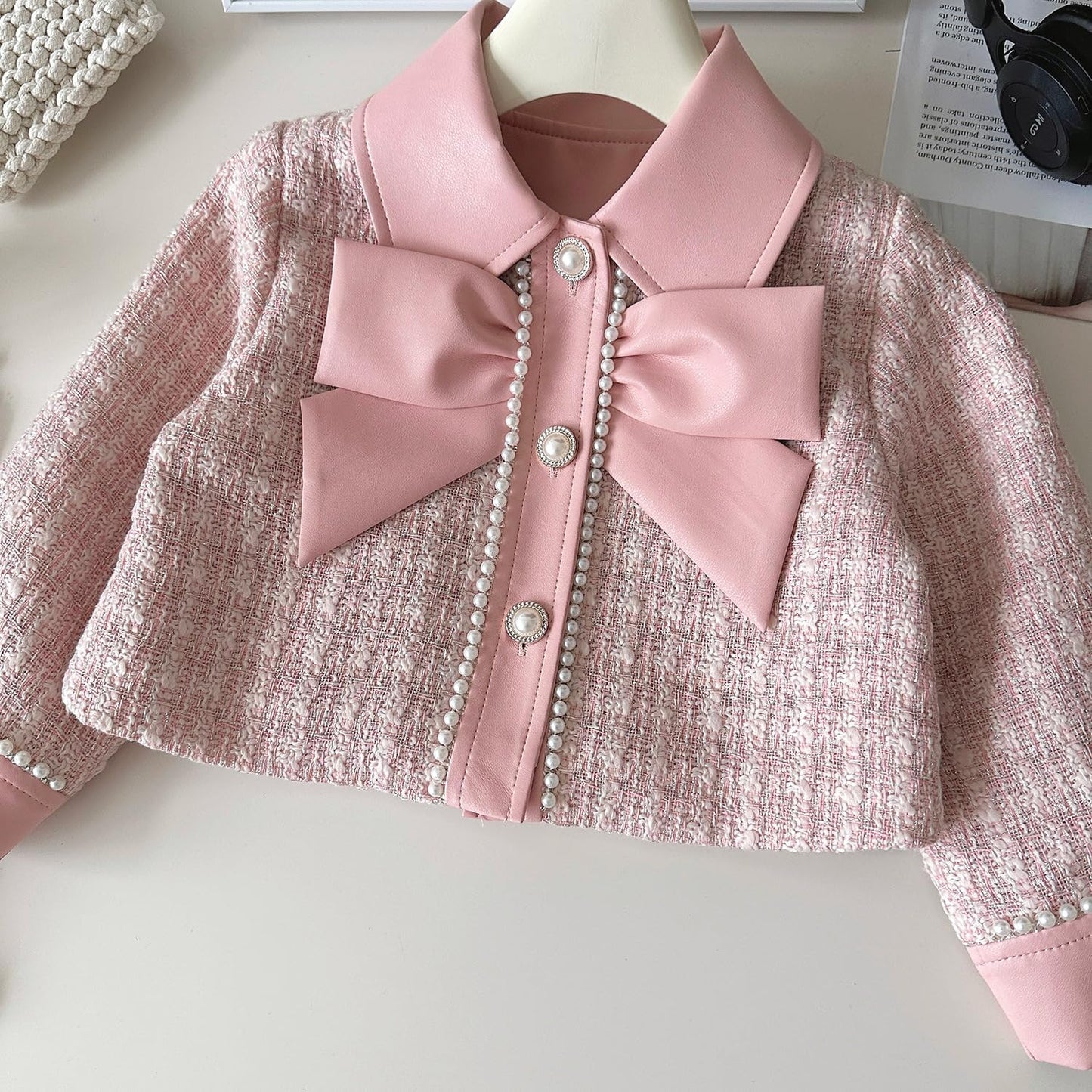 Toddler Leather Jacket & Skirt Set - Fall/Spring/Winter Clothes for Toddler Girls | 2Pc Outfit