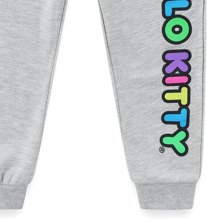 Girls Zip up Hoodie and Jogger Pants Set for Infant, Toddler, Little and Big Kids – Grey/Pink