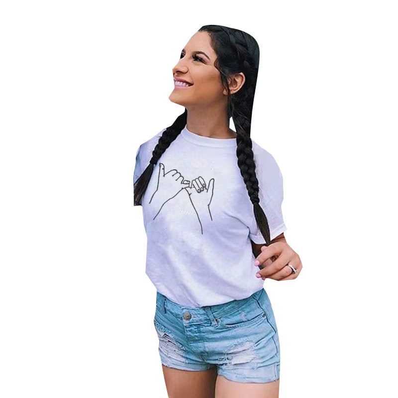 2024 Couples T-Shirt for Women Men Summer Clothing Short Sleeve Tops Tees Funny Print Matching Lover Outfits Casual O-Neck