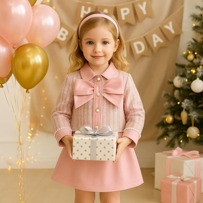 Toddler Leather Jacket & Skirt Set - Fall/Spring/Winter Clothes for Toddler Girls | 2Pc Outfit