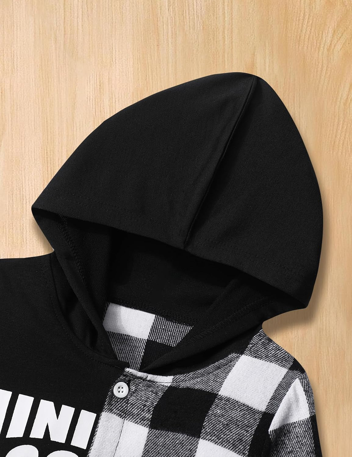 Toddler Baby Boy Clothes Plaid Button down Long Sleeve Hoodie Sweatshirt+Letter Print Pants Fall Winter Outfits