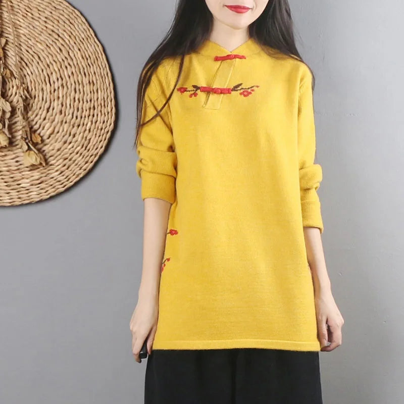 Chinese Style Clothing Women Clothes 2021 Cheongsam Top Chinese Traditional Shirt Blouse Cotton Hanfu Ladies Chinese Tops 12150