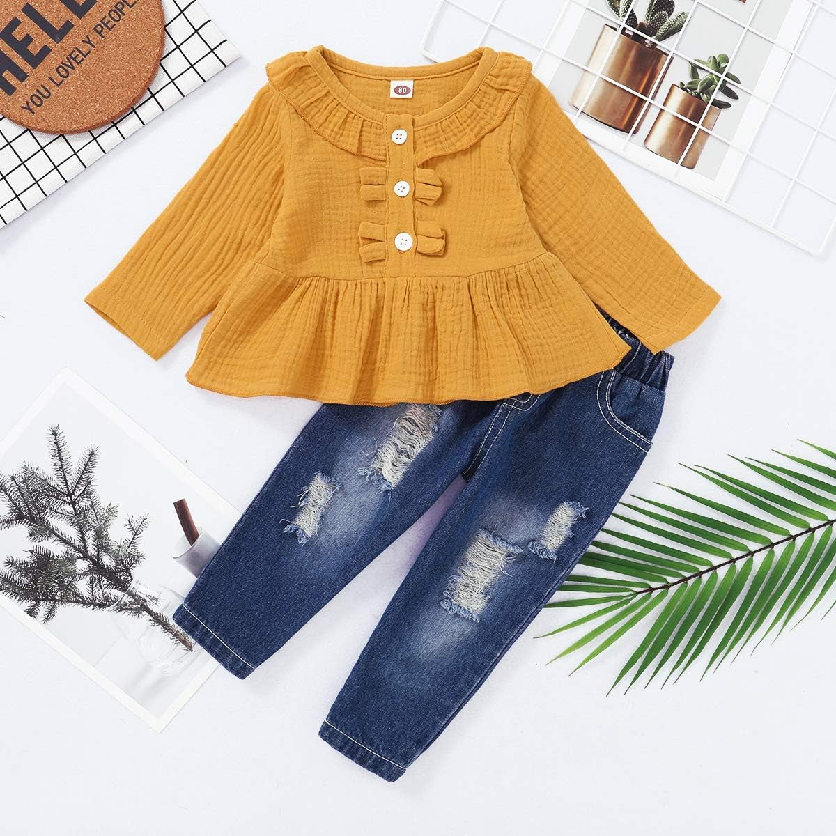 Newborn Baby Girl Boy Clothes Baby Hoodie Outfits Long Sleeve Sweatshirt Tops 2Pcs Pants Set Winter Clothing