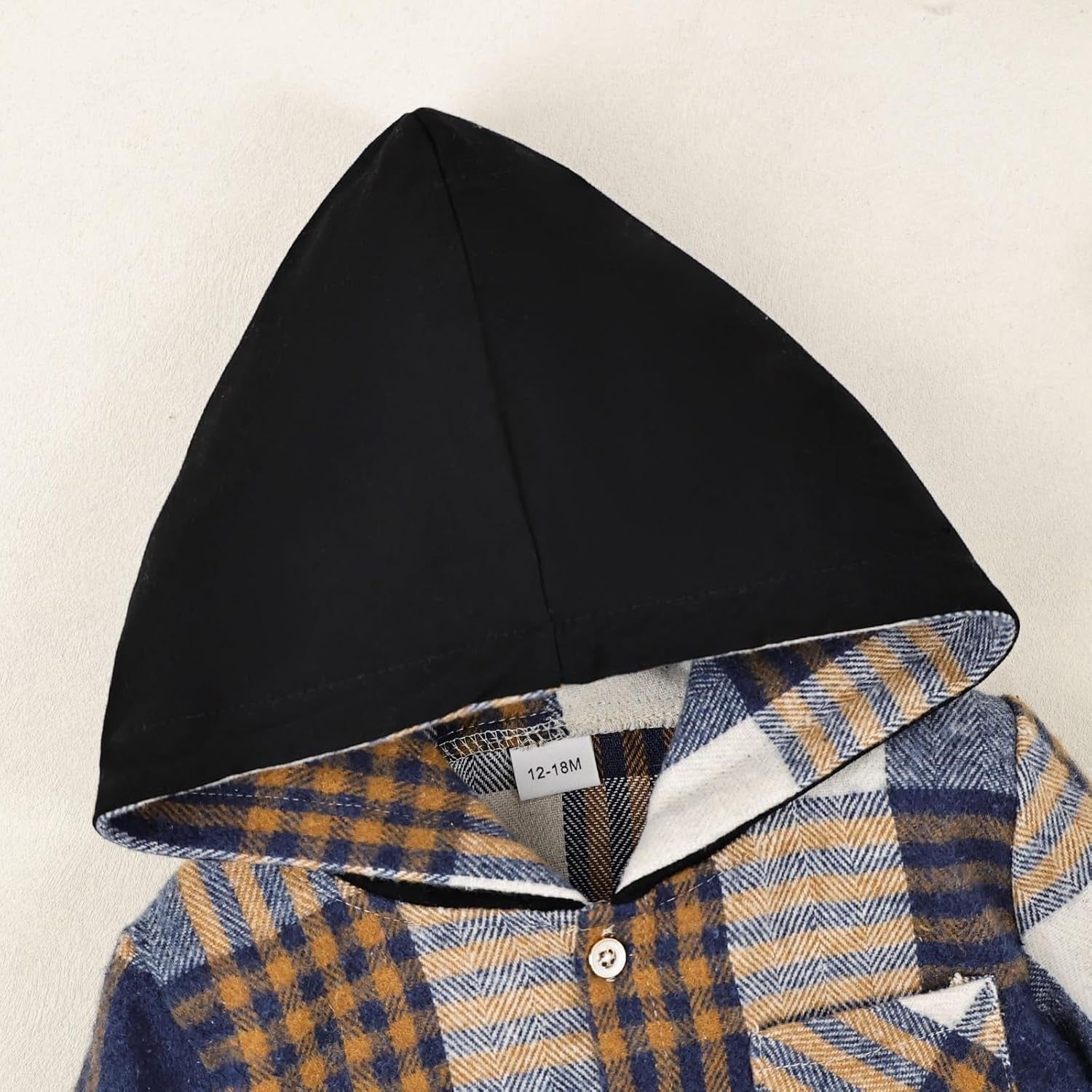 Toddler Boy Clothes Fall Winter Outfits Plaid Pocket Hoodie Sweatshirt + Long Sleeve Pants Set 12 Months-6 Years Old