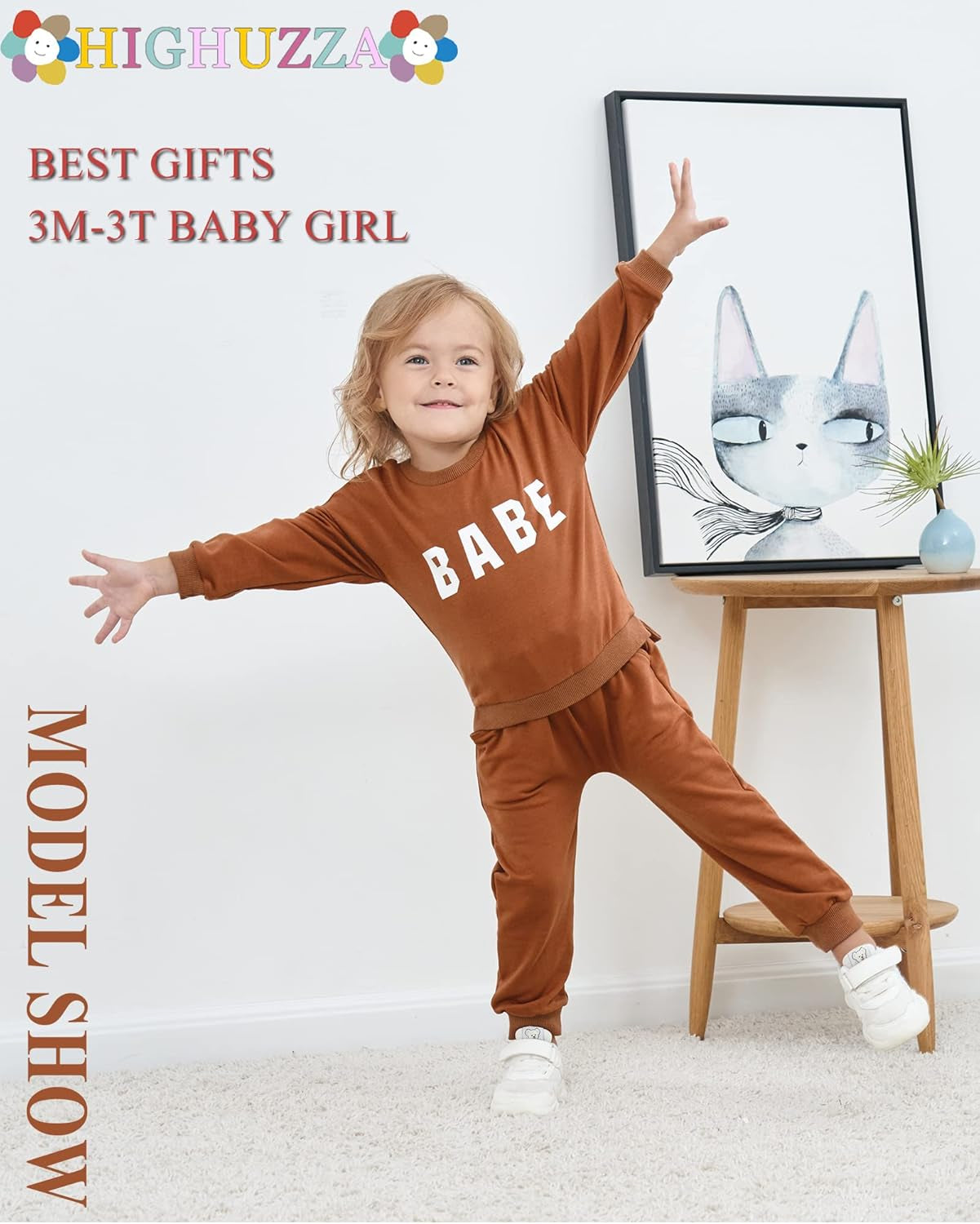 Baby Girl Clothes Newborn Infant Outfits Toddler Pullover Sweatshirt Winter Fall Ruffle Sleeve Tops Pants Set