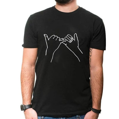 2024 Couples T-Shirt for Women Men Summer Clothing Short Sleeve Tops Tees Funny Print Matching Lover Outfits Casual O-Neck