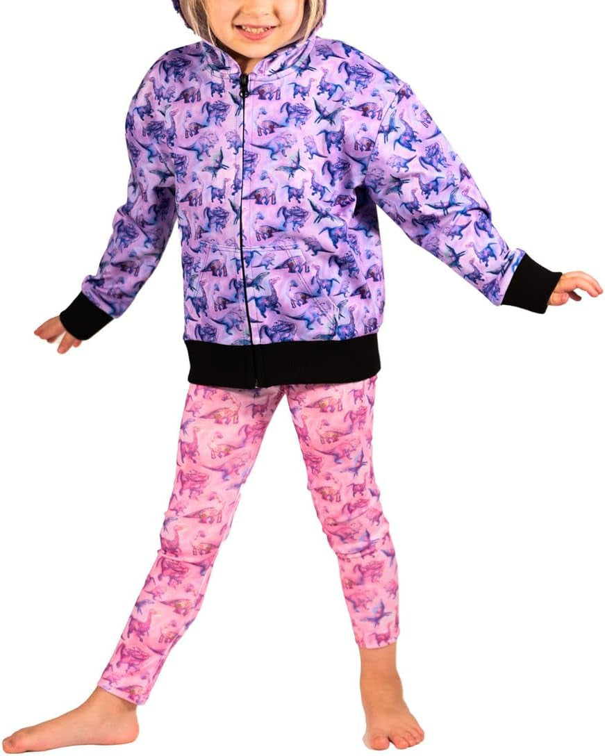 Girls Dinosaur Hoodie, Colorful Toddler Clothes, Dino Lovers, Dinosaur Clothes for Girls, Girl Clothes