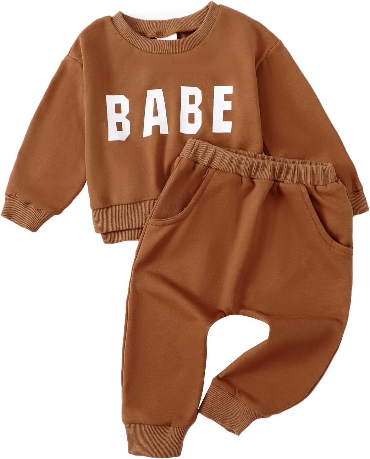 Baby Girl Clothes Newborn Infant Outfits Toddler Pullover Sweatshirt Winter Fall Ruffle Sleeve Tops Pants Set