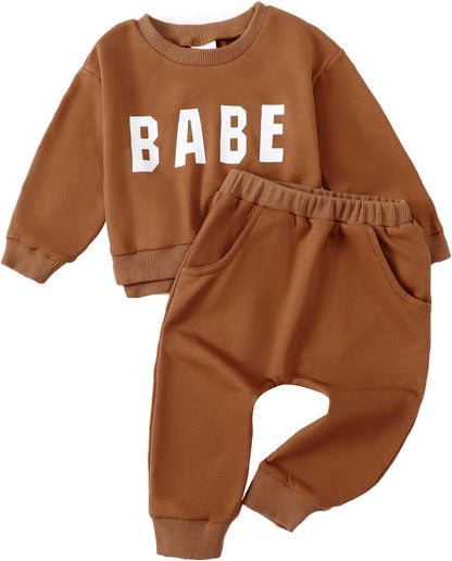 Baby Girl Clothes Newborn Infant Outfits Toddler Pullover Sweatshirt Winter Fall Ruffle Sleeve Tops Pants Set