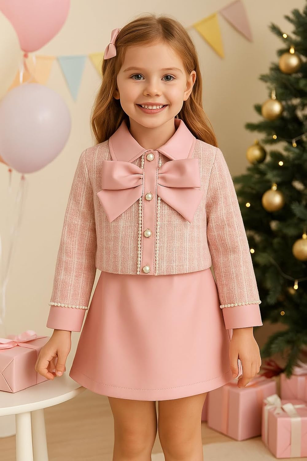 Toddler Leather Jacket & Skirt Set - Fall/Spring/Winter Clothes for Toddler Girls | 2Pc Outfit