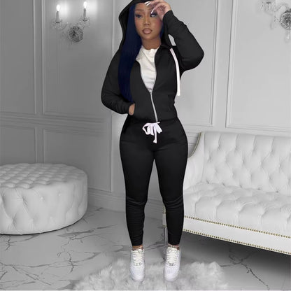 11 Colors Fall Winter 2 Piece Pants Set Women Fall 2025 Women Clothes Hoodies Sweatshirt Outfit Two Piece Pants Set Clothes