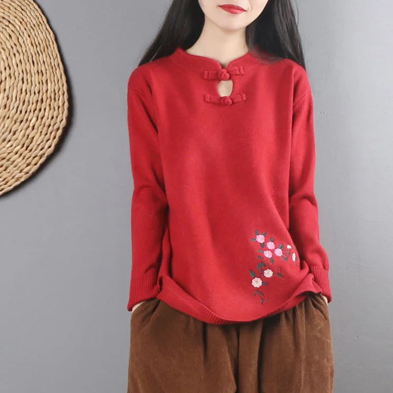 Chinese Style Clothing Women Clothes 2021 Cheongsam Top Chinese Traditional Shirt Blouse Cotton Hanfu Ladies Chinese Tops 12150