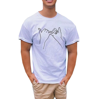 2024 Couples T-Shirt for Women Men Summer Clothing Short Sleeve Tops Tees Funny Print Matching Lover Outfits Casual O-Neck