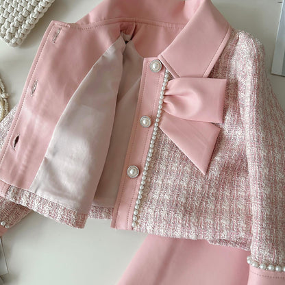 Toddler Leather Jacket & Skirt Set - Fall/Spring/Winter Clothes for Toddler Girls | 2Pc Outfit