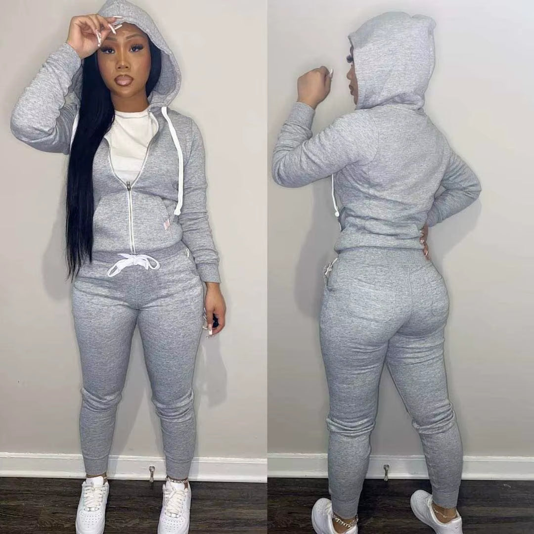 11 Colors Fall Winter 2 Piece Pants Set Women Fall 2025 Women Clothes Hoodies Sweatshirt Outfit Two Piece Pants Set Clothes