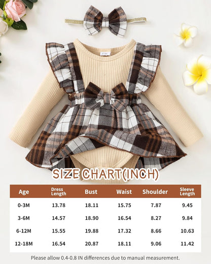 Baby Girl Clothes Infant Newborn Romper Winter Outfits Ruffle Sleeve Tops Flare Pant Set