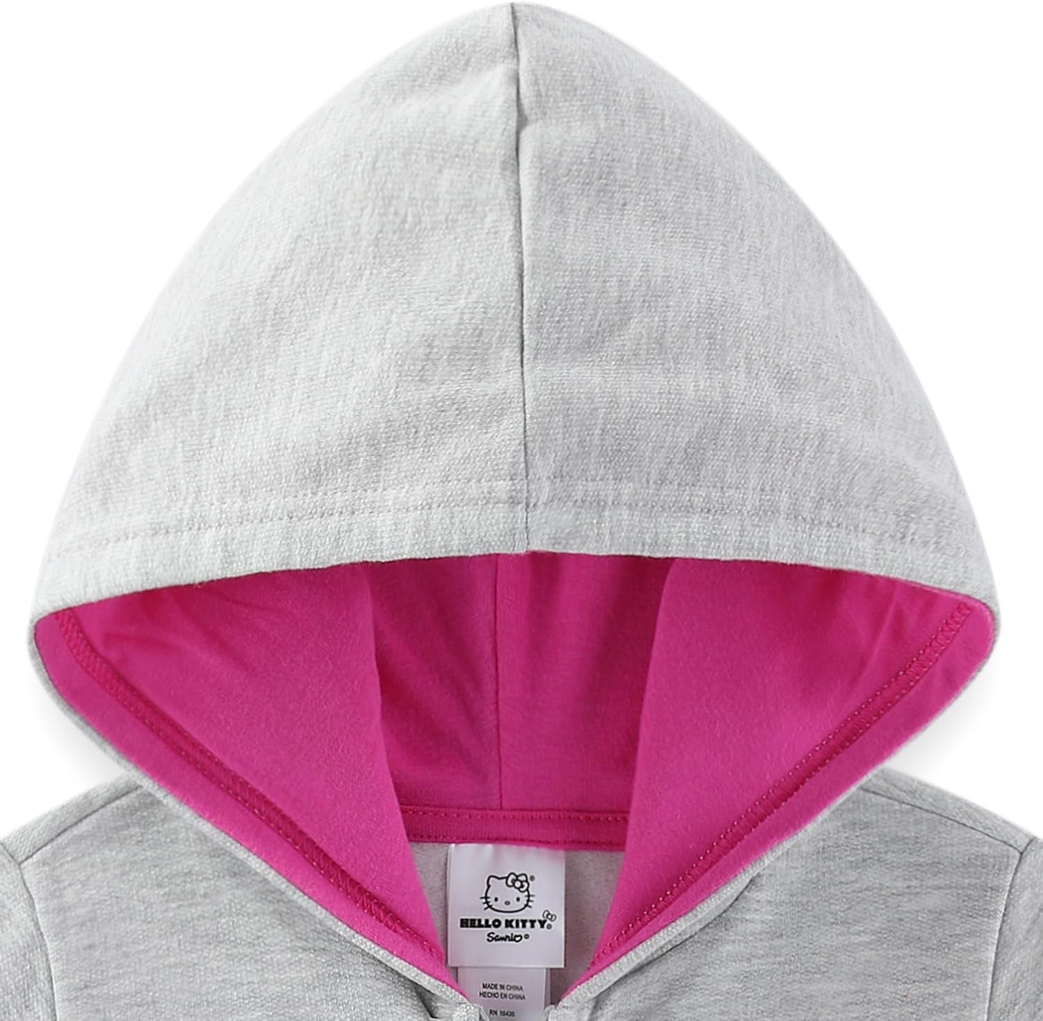 Girls Zip up Hoodie and Jogger Pants Set for Infant, Toddler, Little and Big Kids – Grey/Pink